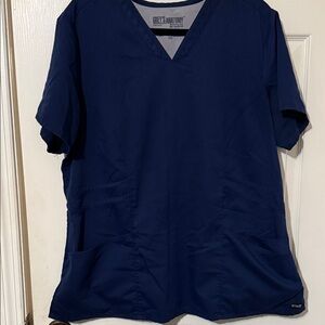 Grey's Anatomy Navy Blue Scrub Top